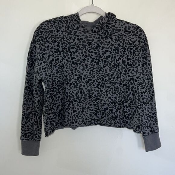 Old Navy girls 10/12 leopard print comfy sweats sweatshirt hoodie sweatpants - Picture 8 of 14